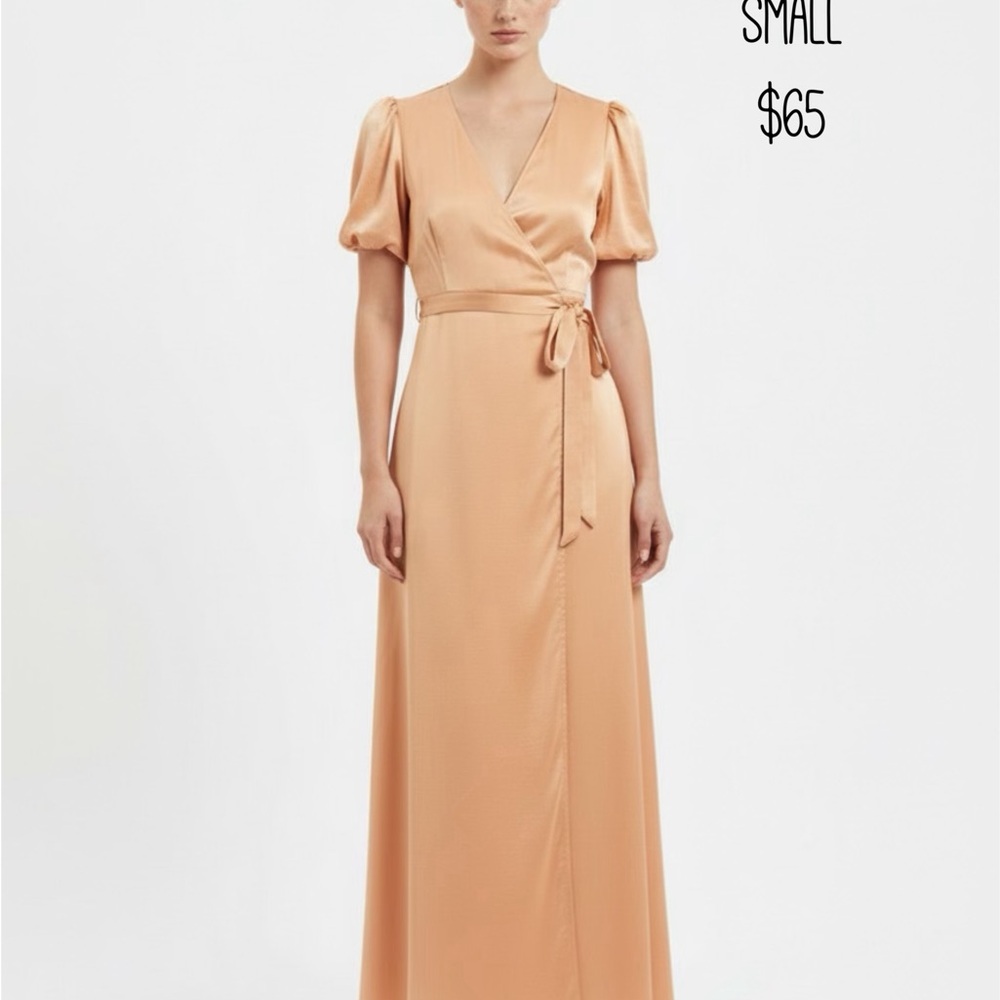 Chic Champagne Wrap Maxi Dress